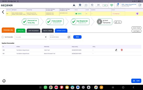 Bakım Yönetim Sistemi Mobil Uygulama - İş Emirleri